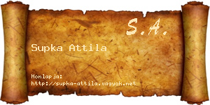 Supka Attila névjegykártya
